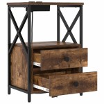 vidaXL Dulap de noapte Stejar fumuriu 40 x 31 x 60 cm Lemn compozit