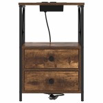 vidaXL Dulap de noapte Stejar fumuriu 40 x 31 x 60 cm Lemn compozit