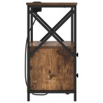 vidaXL Dulap de noapte Stejar fumuriu 40 x 31 x 60 cm Lemn compozit