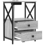 vidaXL Dulap de noapte 2 pcs Gri Sonoma 40 x 31 x 60 cm Lemn compozit
