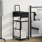 vidaXL Dulap de noapte Stejar negru 40 x 27 x 76 cm Lemn compozit vidaXL Dulap de noapte Stejar negru 40 x 27 x 76 cm Lemn compozit