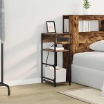 vidaXL Dulap de noapte Stejar afumat 40 x 27 x 76 cm Lemn compozit vidaXL Dulap de noapte Stejar afumat 40 x 27 x 76 cm Lemn compozit