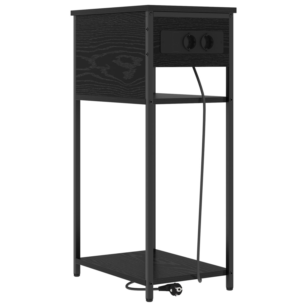 vidaXL Dulap de noapte Stejar negru 28.1 x 40.9 x 75 cm Lemn compozit