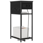 vidaXL Dulap de noapte Stejar negru 28.1 x 40.9 x 75 cm Lemn compozit vidaXL Dulap de noapte Stejar negru 28.1 x 40.9 x 75 cm Lemn compozit