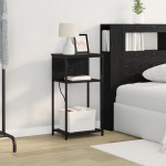 vidaXL Dulap de noapte Stejar negru 28.1 x 40.9 x 75 cm Lemn compozit vidaXL Dulap de noapte Stejar negru 28.1 x 40.9 x 75 cm Lemn compozit