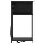 vidaXL Dulap de noapte Stejar negru 28.1 x 40.9 x 75 cm Lemn compozit vidaXL Dulap de noapte Stejar negru 28.1 x 40.9 x 75 cm Lemn compozit