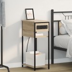 vidaXL Dulap de noapte Stejar sonoma 28.1 x 40.9 x 75 cm Lemn compozit vidaXL Dulap de noapte Stejar sonoma 28.1 x 40.9 x 75 cm Lemn compozit