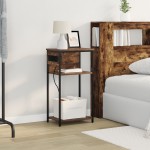vidaXL Dulap de noapte Stejar afumat 28.1 x 40.9 x 75 cm Lemn compozit vidaXL Dulap de noapte Stejar afumat 28.1 x 40.9 x 75 cm Lemn compozit