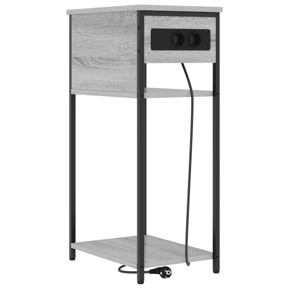 vidaXL Dulap de noapte sonoma gri 28.1 x 40.9 x 75 cm Lemn compozit