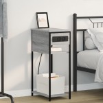 vidaXL Dulap de noapte sonoma gri 28.1 x 40.9 x 75 cm Lemn compozit vidaXL Dulap de noapte sonoma gri 28.1 x 40.9 x 75 cm Lemn compozit