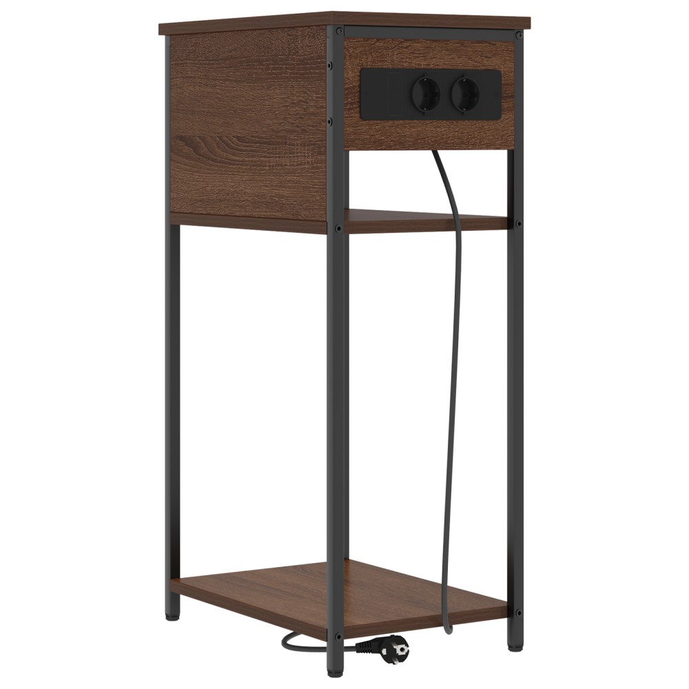 vidaXL Dulap de noapte Stejar brun 41 x 28 x 76 cm Lemn compozit