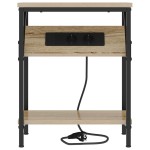 vidaXL Dulap de noapte Stejar sonoma 38 x 30 x 48 cm Lemn compozit vidaXL Dulap de noapte Stejar sonoma 38 x 30 x 48 cm Lemn compozit