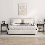 vidaXL Noptiere 2 pcs sonoma gri 38 x 30 x 48 cm Lemn compozit