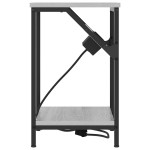 vidaXL Noptiere 2 pcs sonoma gri 38 x 30 x 48 cm Lemn compozit