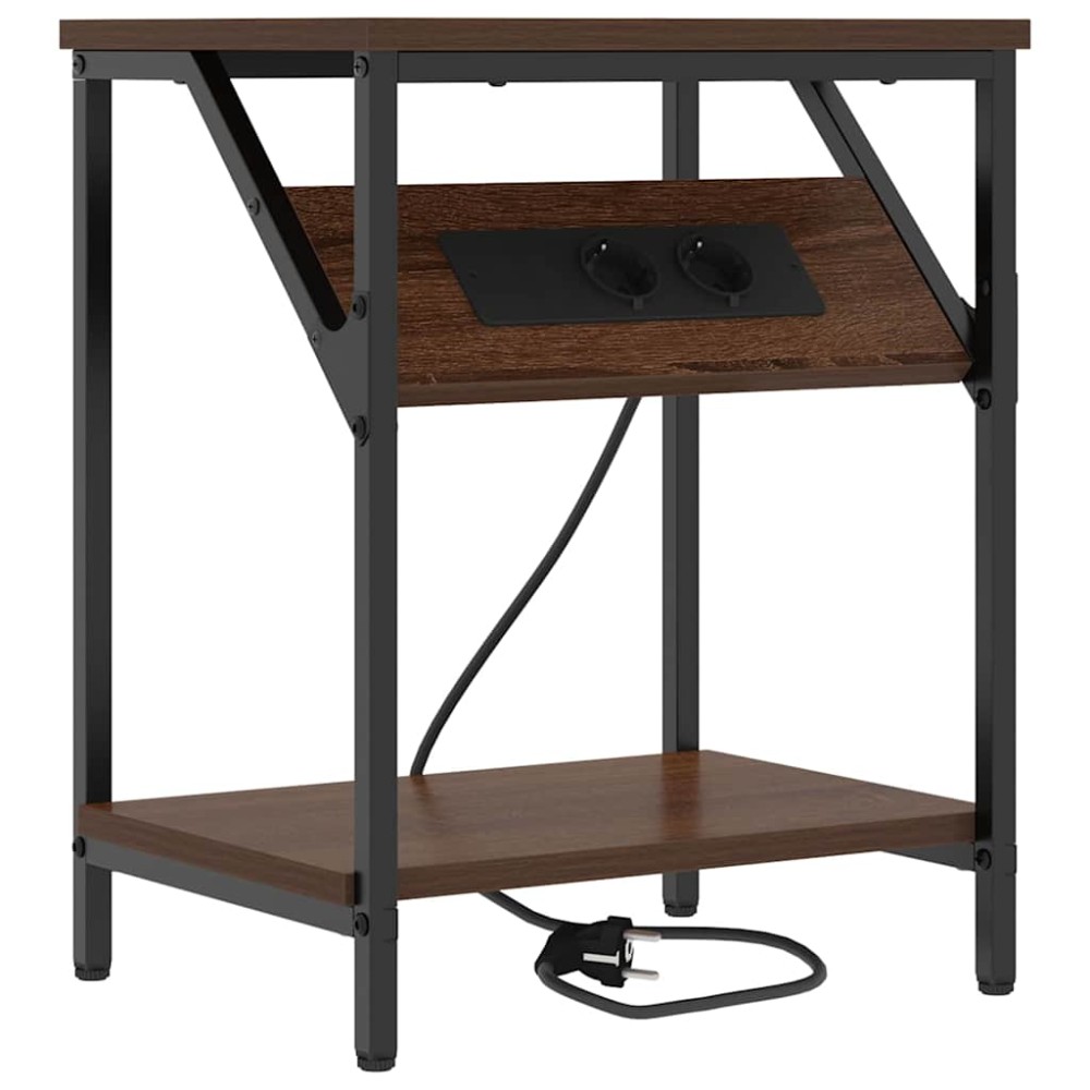 vidaXL Dulap de noapte Stejar brun 38 x 30 x 48 cm Lemn compozit