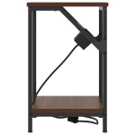 vidaXL Noptiere 2 pcs Stejar brun 38 x 30 x 48 cm Lemn compozit
