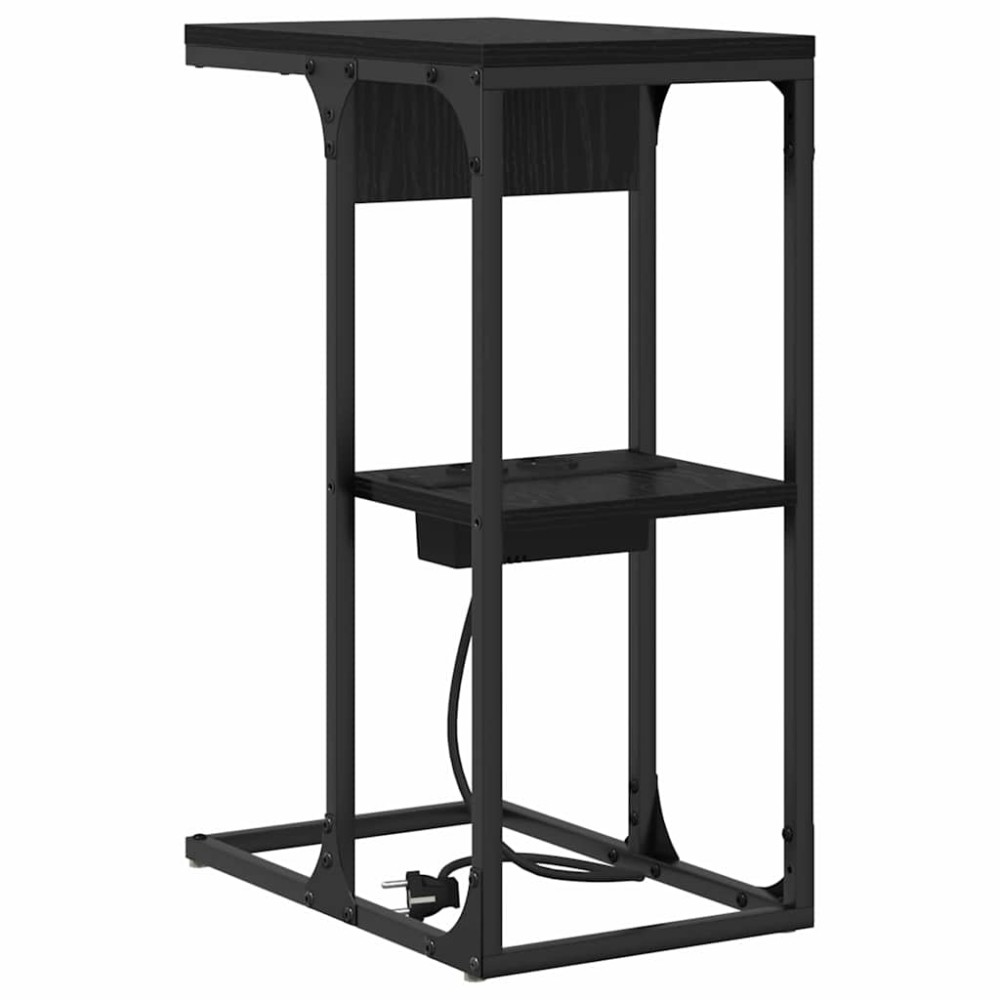 vidaXL Noptieră Stejar negru 41.5 x 26 x 60.5 cm Lemn compozit