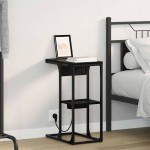 vidaXL Noptieră Stejar negru 41.5 x 26 x 60.5 cm Lemn compozit