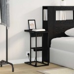 vidaXL Noptieră Stejar negru 41.5 x 26 x 60.5 cm Lemn compozit