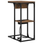 vidaXL Noptieră Stejar fumuriu 41.5 x 26 x 60.5 cm Lemn compozit