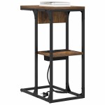 vidaXL Noptieră Stejar fumuriu 41.5 x 26 x 60.5 cm Lemn compozit