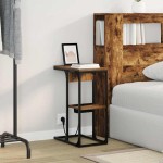 vidaXL Noptieră Stejar fumuriu 41.5 x 26 x 60.5 cm Lemn compozit