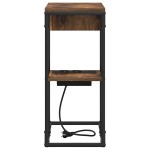 vidaXL Noptieră Stejar fumuriu 41.5 x 26 x 60.5 cm Lemn compozit