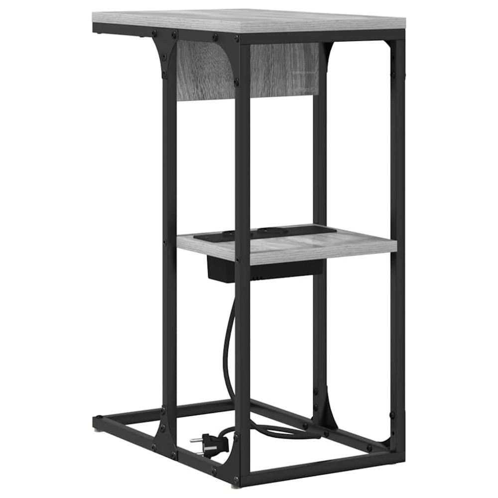 vidaXL Noptieră Gri sonoma 41.5 x 26 x 60.5 cm Lemn compozit