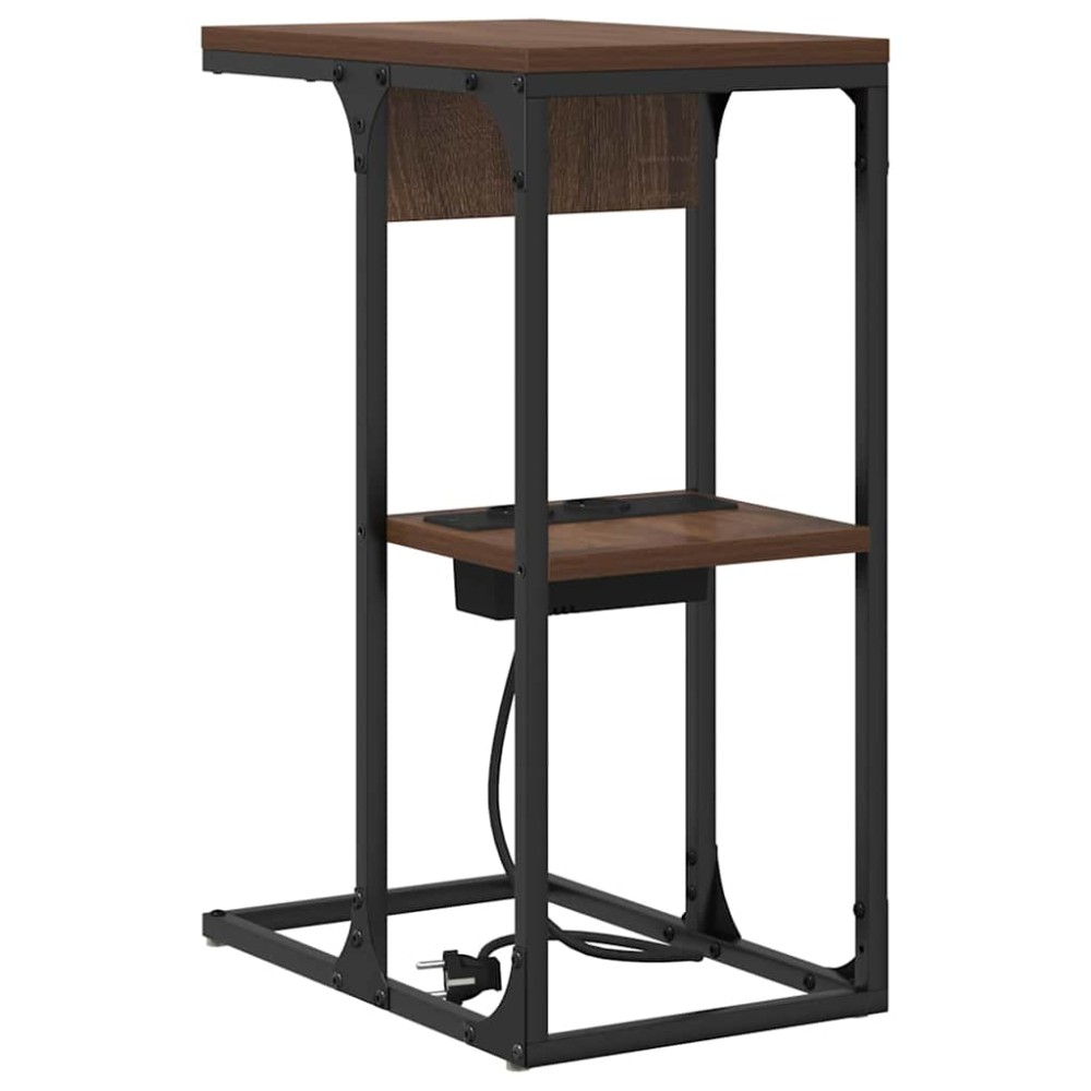 vidaXL Noptieră Stejar 41.5 x 26 x 60.5 cm Lemn compozit