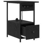 vidaXL Dulap de noapte Stejar negru 60 x 30 x 61 cm Lemn compozit vidaXL Dulap de noapte Stejar negru 60 x 30 x 61 cm Lemn compozit
