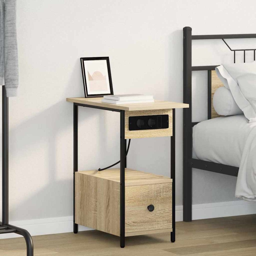 vidaXL Dulap de noapte Stejar sonoma 60 x 30 x 61 cm Lemn compozit