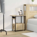 vidaXL Dulap de noapte Stejar sonoma 60 x 30 x 61 cm Lemn compozit vidaXL Dulap de noapte Stejar sonoma 60 x 30 x 61 cm Lemn compozit