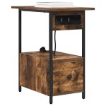 vidaXL Dulap de noapte Stejar afumat 60 x 30 x 61 cm Lemn compozit vidaXL Dulap de noapte Stejar afumat 60 x 30 x 61 cm Lemn compozit