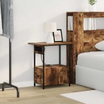 vidaXL Dulap de noapte Stejar afumat 60 x 30 x 61 cm Lemn compozit vidaXL Dulap de noapte Stejar afumat 60 x 30 x 61 cm Lemn compozit
