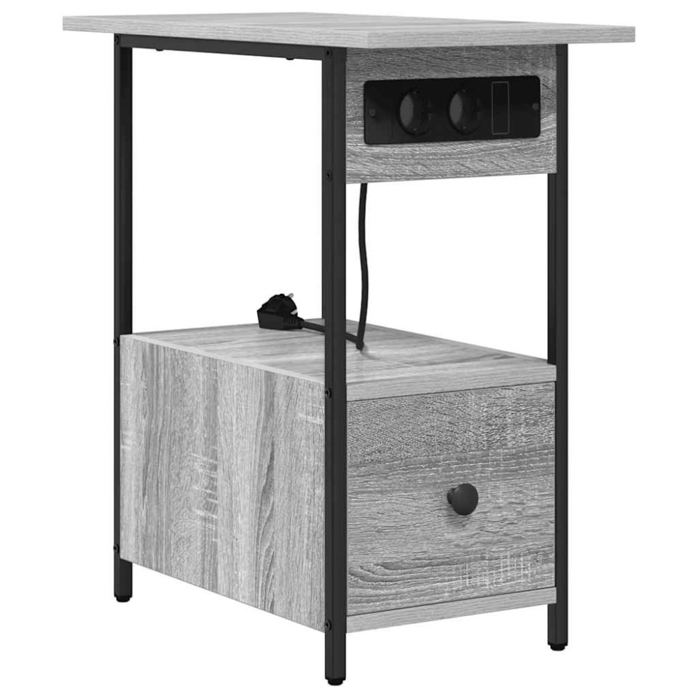 vidaXL Dulap de noapte sonoma gri 60 x 30 x 61 cm Lemn compozit
