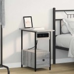 vidaXL Dulap de noapte sonoma gri 60 x 30 x 61 cm Lemn compozit vidaXL Dulap de noapte sonoma gri 60 x 30 x 61 cm Lemn compozit