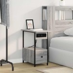 vidaXL Dulap de noapte sonoma gri 60 x 30 x 61 cm Lemn compozit vidaXL Dulap de noapte sonoma gri 60 x 30 x 61 cm Lemn compozit