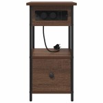vidaXL Dulap de noapte Stejar brun 60 x 30 x 61 cm Lemn compozit vidaXL Dulap de noapte Stejar brun 60 x 30 x 61 cm Lemn compozit