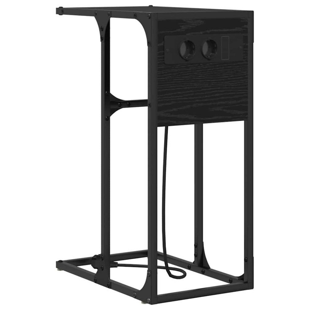 vidaXL Noptieră Stejar negru 41.5 x 26 x 60.5 cm Lemn compozit