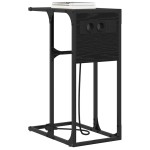 vidaXL Noptieră Stejar negru 41.5 x 26 x 60.5 cm Lemn compozit