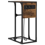 vidaXL Noptieră Stejar afumat 41.5 x 26 x 60.5 cm Lemn compozit