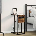 vidaXL Noptieră Stejar afumat 41.5 x 26 x 60.5 cm Lemn compozit