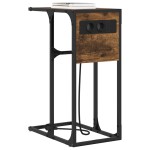 vidaXL Noptieră Stejar afumat 41.5 x 26 x 60.5 cm Lemn compozit