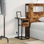 vidaXL Noptieră Stejar afumat 41.5 x 26 x 60.5 cm Lemn compozit