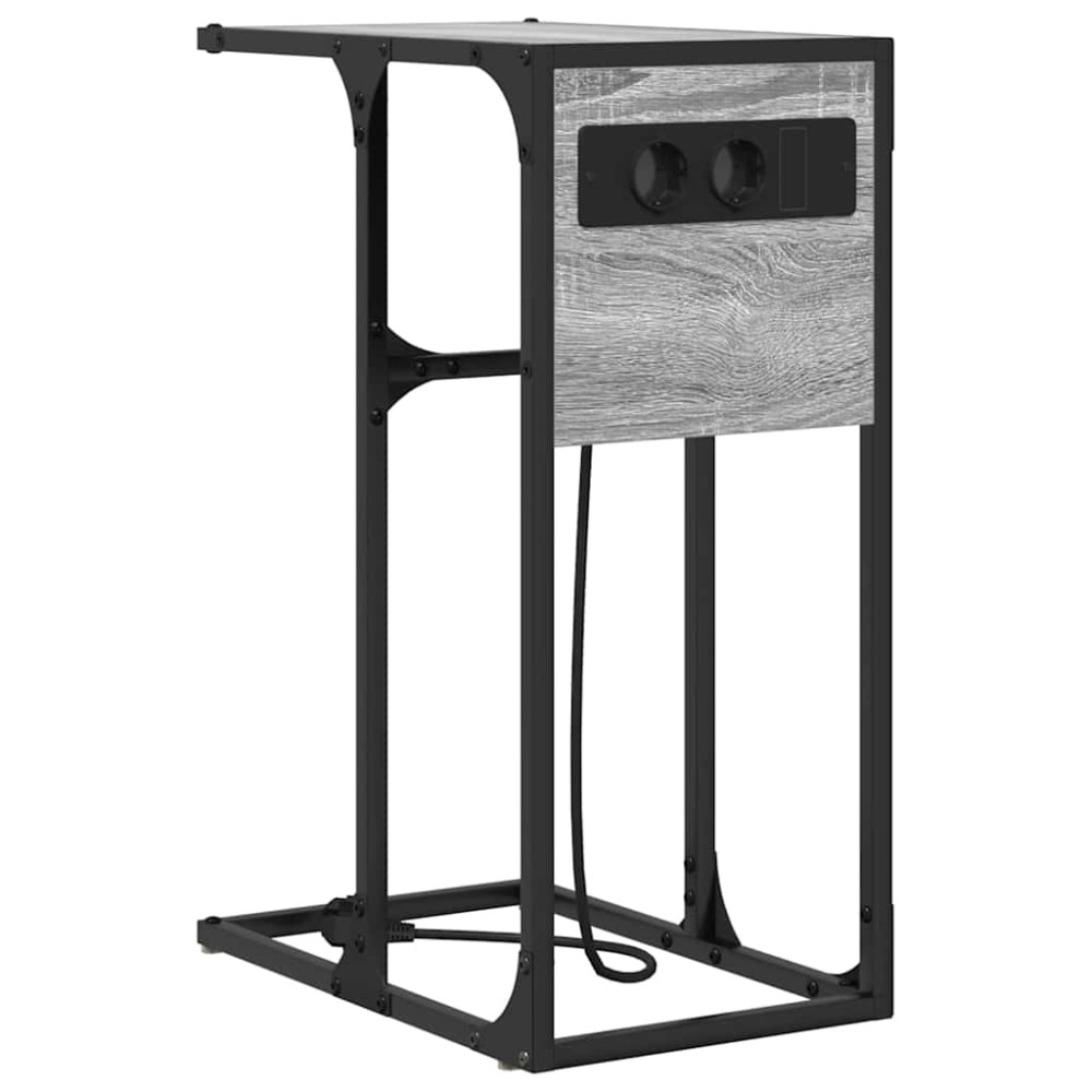 vidaXL Noptieră sonoma gri 41.5 x 26 x 60.5 cm Lemn compozit