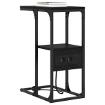 vidaXL Noptieră Stejar negru 41.5 x 26 x 60.5 cm Lemn compozit vidaXL Noptieră Stejar negru 41.5 x 26 x 60.5 cm Lemn compozit