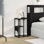 vidaXL Noptieră Stejar negru 41.5 x 26 x 60.5 cm Lemn compozit vidaXL Noptieră Stejar negru 41.5 x 26 x 60.5 cm Lemn compozit