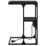 vidaXL Noptieră Stejar negru 41.5 x 26 x 60.5 cm Lemn compozit vidaXL Noptieră Stejar negru 41.5 x 26 x 60.5 cm Lemn compozit