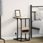 vidaXL Noptieră Stejar sonoma 41.5 x 26 x 60.5 cm Lemn compozit vidaXL Noptieră Stejar sonoma 41.5 x 26 x 60.5 cm Lemn compozit