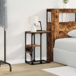 vidaXL Dulap de noapte Stejar afumat 41.5 x 26 x 60.5 cm Lemn compozit